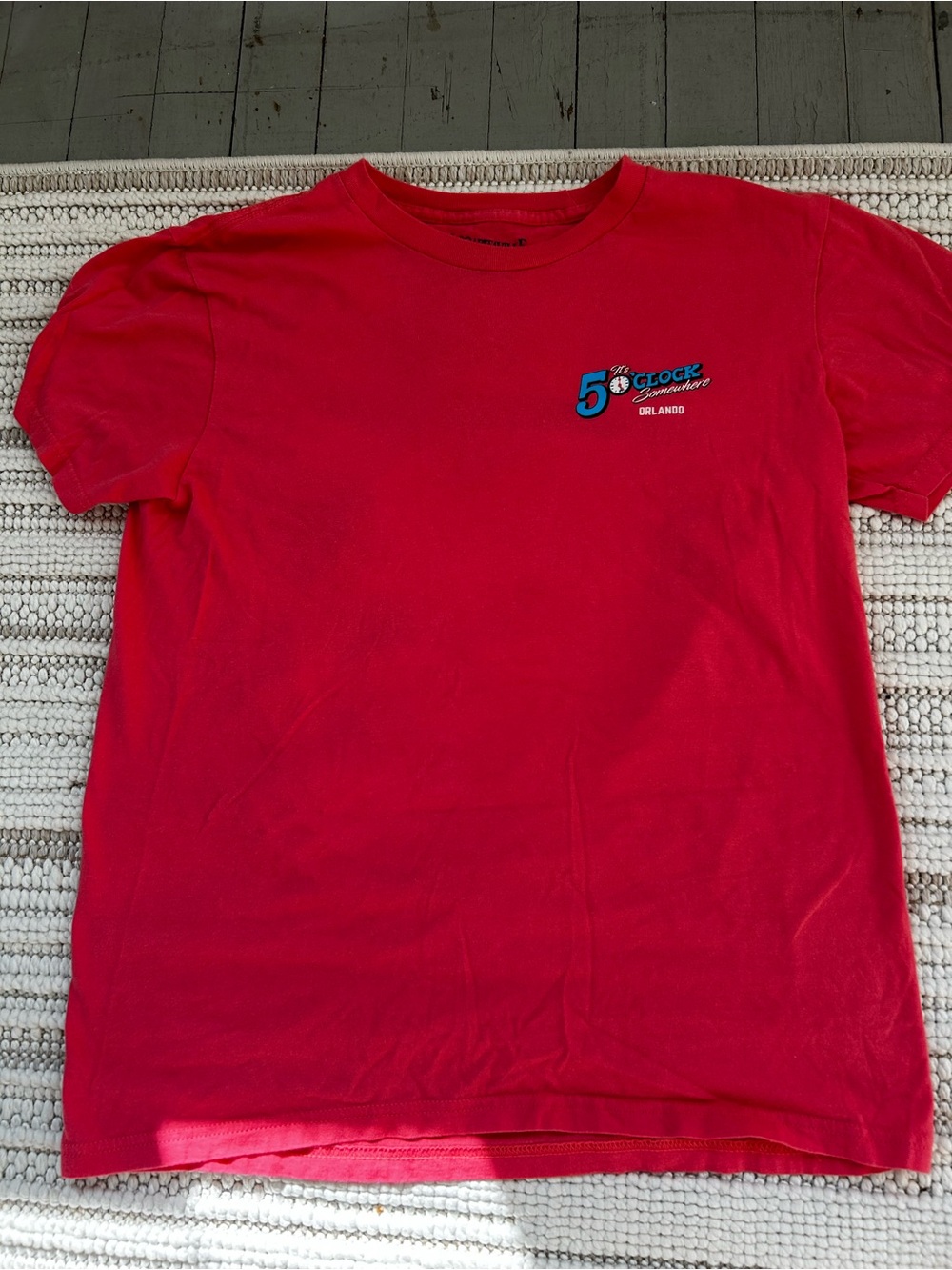 5 O’Clock Somewhere Red Short Sleeve Logo Tee